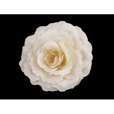 Umělý květ růže O80 mm - 1 krémová světlá - 400139