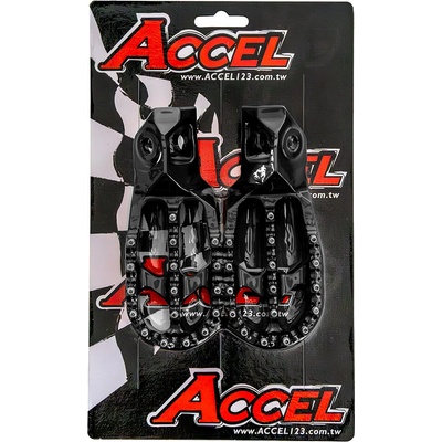 ACCEL stupačky KTM SX / SXF / XC / XCF 125 / 250 / 250 / 300 / 350 / 450 23-25, HUSQVARNA TC / TX / FC / FX 125 / 250 / 300 / 350 / 450 23-25 barva černá