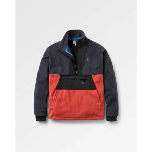 Passenger Мъжки поларен пуловер Passenger Woodland Hoodless 2.0 1/2 Zip Recycl. Polar Fleece Fleece jacket - Redwood / Charcoal (004-6983-0411)