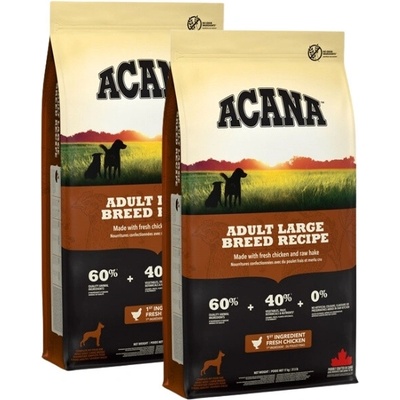 Acana Heritage Adult Large Breed Chicken 2 x 17 kg
