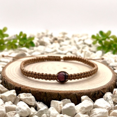 Certom Macramé náramek s Rodonitem 0395