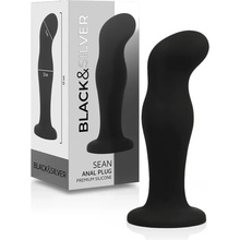 BLACK&SILVER SEAN PREMIUM SILICONE ANAL PLUG BLACK