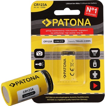 Image 1 of PATONA Батерия CR123A, Li-Ion, 700 mAh (1309)