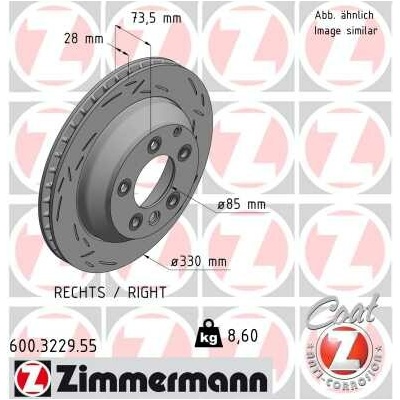 Brzdový kotúč ZIMMERMANN 600.3229.55 (600322955)