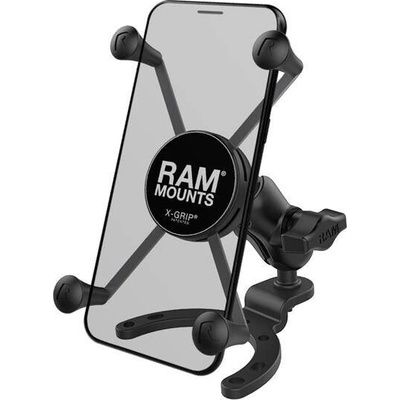 RAM MOUNTS RAM® sestava - malý držák X-Grip® s krátkým ramenem a základnou na víčko nádrže s kulovým kloubem 1"