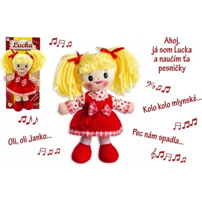 Teddies Bábika Lucka handrová spieva slovensky (na karte) 0+ 30 cm