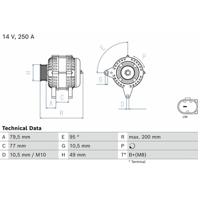 Alternátor BOSCH 0 986 086 360