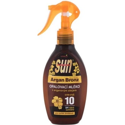 Vivaco Sun Argan Bronz Suntan Lotion SPF10 слънцезащитен лосион с арганово масло 200 ml