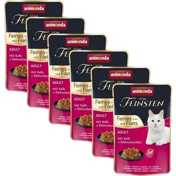 Animonda Vom Feinsten Cat Adult - телешки и пилешки филета 6 x 85 г