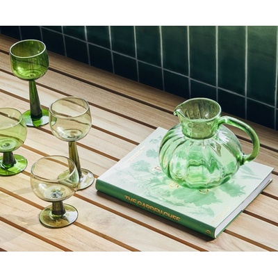 HKLIVING Zelený skleněný džbán The Emeralds 1400ml
