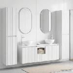 vidaXL Комплект мебели за баня 5 бр. Бял гланц 33 x 34, 5 x 160 см (3406027)