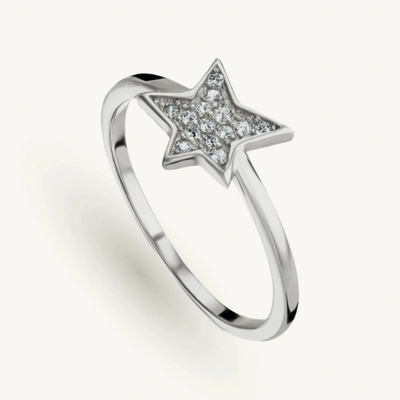 SilveAmo Stříbrný prsten se zirkonem Hvězdička K2F1129 16