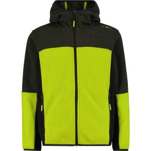 CMP Детско поларено яке CMP Kid's Jacket Fix Hood Jacquard Knitted Fleece jacket - Acido / Olive - размер 128 (EU) (703-5616-0315)