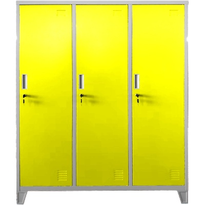 Carmen Метален шкаф Carmen CR-1604-3 JZ - сив / патешко жълт (3580175_9)