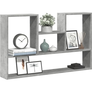 vidaXL Стенен рафт, бетонно сив, 99x15x60 см, инженерно дърво (853239)