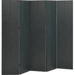 vidaXL Параван за стая, 5 панела, антрацит, 200x180 см, стомана (335903)
