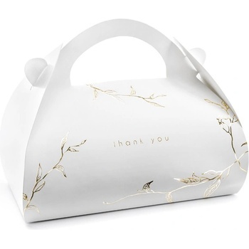 Party Deco Кутия за Торта, Бяла, 16 x 8, 5 x 9, 5 см - (1 пакет / 2 бр. )