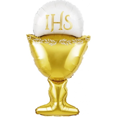PartyPal Fóliový balón kalich s hostiou 45 cm