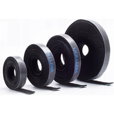 Vention KAABJ 11 mm 5 m čierny Páska na suchý zips KAABJ