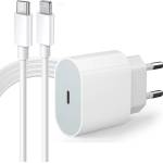 Planet Tech Комплект зарядно устройство, съвместимо с Apple, USB-C 20W Fast Charger и USB-C Lightning кабел (ID1000)