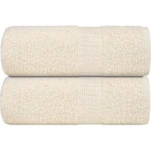 vidaXL Кърпи за пране FROGN 2 бр. кремави 30x30 см 360 г/м2 (136992)