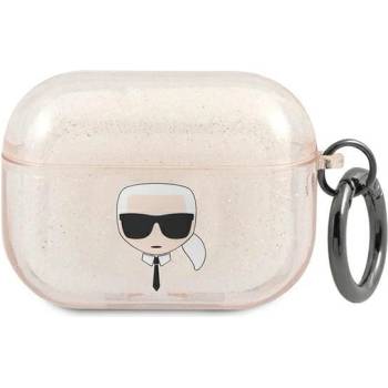 Karl Lagerfeld Калъф Karl Lagerfeld KLAPUKHGD Glitter Калъф Karl`s Head, за Apple AirPods Pro, златен (KF000832-0)