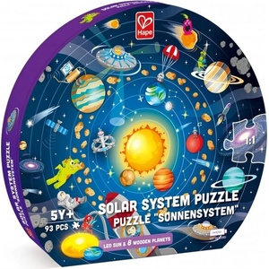 Hape Образователен пъзел, Hape, Слънчева система, 93 части (H1625)