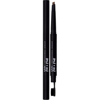 NYX Professional Makeup Fill & Fluff Eyebrow Pomade Pencil двустранен молив за вежди 0.2 гр цвят кафява