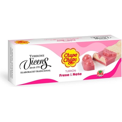 Torrons Vicens Nugát Chupa Chups Jahoda a smetana 150 g