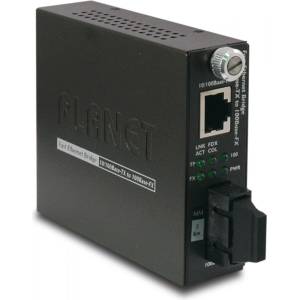 PLANET FST-802 мрежов медиен конвертор 100 Мбит/с 1310 nm Мулти режим Черен (FST-802)