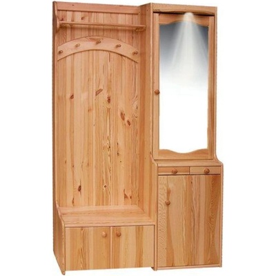 Nábytek z lesa Předsíňová stěna Western 01 masiv borovice 125/200/35 (š/v/h)