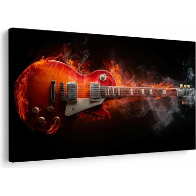 Obraz elektrická gitara v plameňoch