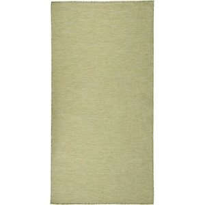 vidaXL Градински плоскотъкан килим, 100x200 см, зелен (340808)
