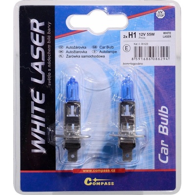 Compass White Laser H1 P14,5s 12V 55W 2 ks 08629