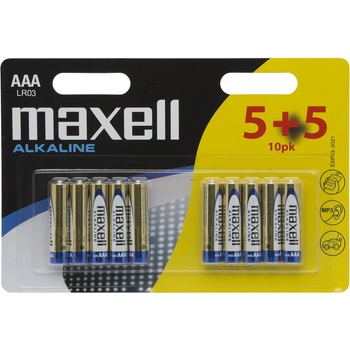 Maxell Алкални батерии за моливи Maxell AAA (10 бр. в опаковка) (LR03) LR03/MN2400 (LR03/MN2400)