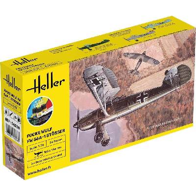 Heller Focke Wulf FW 56A 1 Stosser obsahuje barvy a lepidlo STARTER KIT 56238 1:72