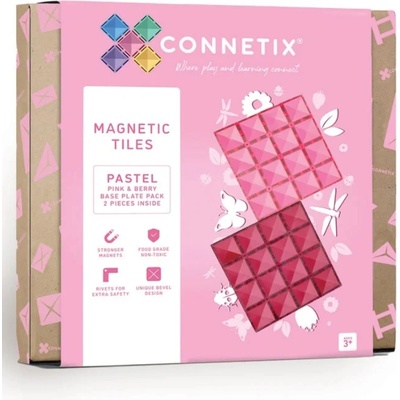 Connetix Base Plate Pastel Pink & Berry (ct-p-pb002-bp)
