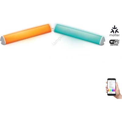 Philips Pachet 2 LED RGB WiZ Bar Linear Light