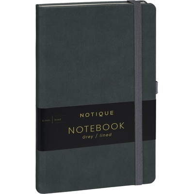 Notique Бележки в сив цвят, подшити, 13 x 21 cm NOTIQUE | Siv | Home | UNI
