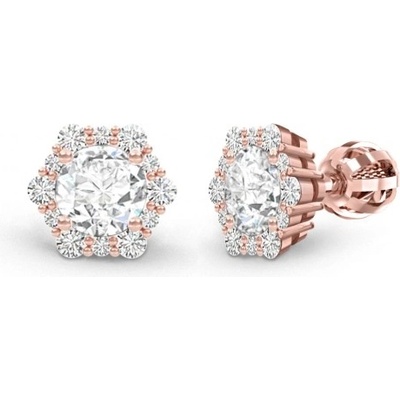 Couple náušnice Chantal se zirkony růžové zlato 6680323-4-0-1