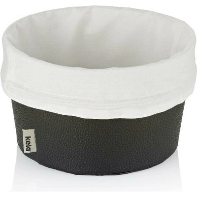 KELA Košík na chleba Grana PU kůže černá 11,0cm 19,0cm KL-12547