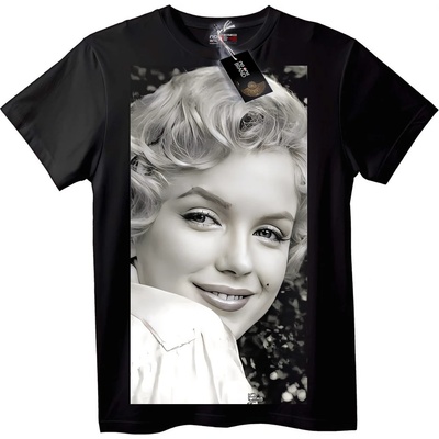 NOONEBRAND Тениска Портрет на Marilyn Monroe - M, Black