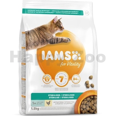 Iams for Vitality Cat Adult Sterilised Chicken 1,5 kg