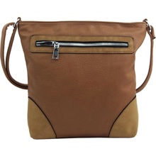 Barebag Stredne veľká hnedo-béžová crossbody dámska kabelka NH8123