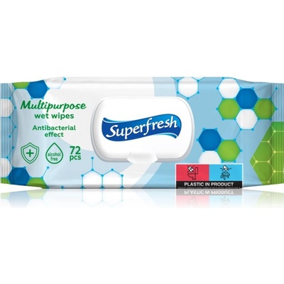 Superfresh Multipurpose vlhčené obrúsky s antibakteriálnou prísadou 72 ks