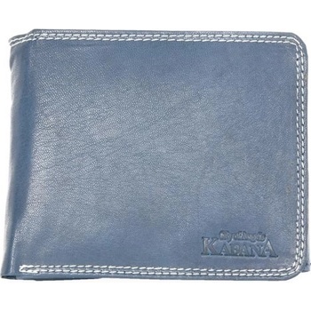 Pánská kožená šedo peněženka Kabana modrá