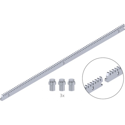 Hrebeň kov 30 x 8 x 1000 mm, M4, max do 1200 kg
