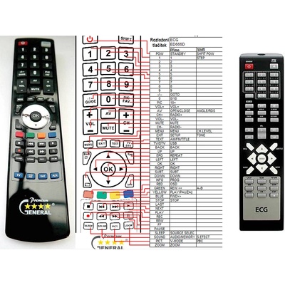 ECG DVD4517HDMI - съвместимо дистанционно управление на марката General (DVD4517HDMI)