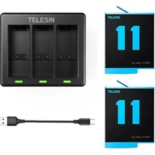 Telesin 3-slot nabíjačka na GoPro Hero 9 / Hero 10 + batérie 2ks GP-BTR-903