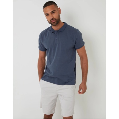 Threadbare Блуза с яка Threadbare Men's Cramond Short-Sleeve Polo Shirt - Denim Blue